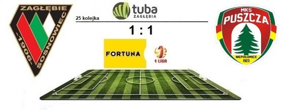 ⚽Remis Zagłębia z Puszczą⚽Zagłębie Sosnowiec - Puszcza Niepołomice 1:1⚽