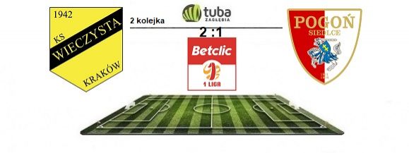 ⚽Historyczne zwycięstwo w Betclic 1 Lidze Wieczystej w Sosnowcu⚽Wieczysta Krak&oacute;w - Pogoń Siedlce 2:1 (2:1)⚽