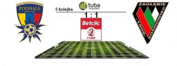 ⚽Wyjazdowy Remis Zagłębia z beniaminkiem⚽NKP Podhale Nowy Targ &ndash; Zagłębie Sosnowiec 1:1 (1:1)⚽