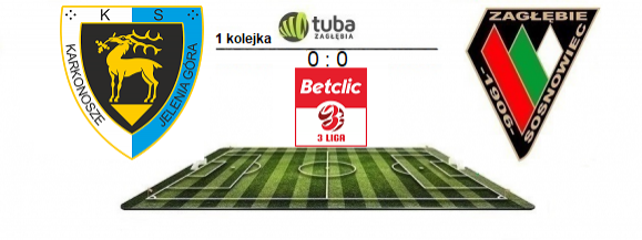⚽Remis Zagłębia na inaugurację⚽1 kolejka Betclic 3. Ligi⚽Karkonosze Jelenia G&oacute;ra - Zagłębie Sosnowiec 0:0⚽
