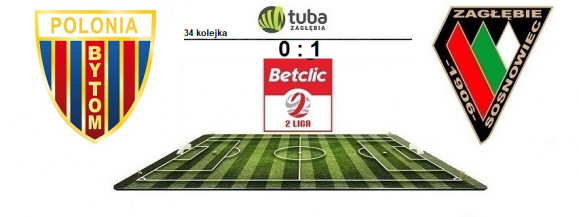 ⚽Zwycięstwo na zakończenie sezonu z liderem w Bytomiu⚽34. kolejka Betclic 2. Ligi⚽Polonia Bytom &ndash; Zagłębie Sosnowiec 0:1 (0:0⚽