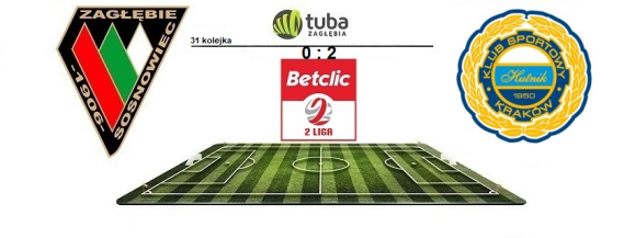 ⚽Porażka Zagłębia z Hutnikiem⚽31 kolejka Betclic 2. Ligi⚽Zagłębie Sosnowiec &ndash; Hutnik Krak&oacute;w 0:2 (0:1)⚽