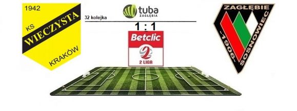 ⚽Remis w Krakowie z Wieczystą⚽Wieczysta Krak&oacute;w &ndash; Zagłębie Sosnowiec 1:1 (0:0)⚽
